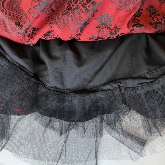 Hearts & Roses Corset Pin-up Dress. Size 14 - Picture 9 of 12